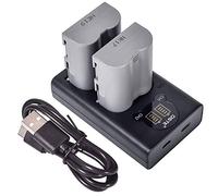 DSTE 2pcs Batería + Cargador de Batería USB Compatible con Nikon EN-EL3E D30 D50 D70 D70S D80 D90 D100 D200 D300 D300S D700