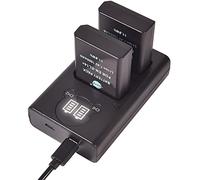 DSTE 2pcs Batería + Cargador de Batería USB Compatible para Nikon EN-EL14 EN-EL14A DF D3100 D3200 D3300 D3400 D3500 D5100 D5200 D5300 D5500 P7000 P7100 P7200 P7700 P7800