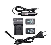 DSTE 2pcs Batería + Travel Cargador Compatible con EN-EL20 EN-EL20a Coolpix A, 1 J1, 1 J2, 1 J3, 1 AW1, 1 S1, Blackmagic Pocket Cinema Camera