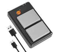 DSTE 2PCS BLN-1 (2100mAh/7.6V) Batería Cargador Compatible para Olympus OM-D E-M1, OM-D E-M5, Pen E-P5, OM-D E-M5 II