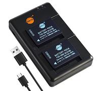 DSTE 2PCS DMW-BCG10E (1600mAh/3.7V) Batería Cargador Compatible para Lumix DMC-ZS15, DMC-ZS19, DMC-ZS20, DMC-ZS25, DMC- ZX33D1, DMC-TZ20, DMC-TZ25, DMC-ZR3