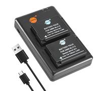 DSTE 2PCS DMW-BLC12 DMW-BLC12E (1700mAh/7.4V) Batería Cargador Compatible para Panasonic Lumix DMC-G7,DMC-GH2,DMC-FZ330,DMC-FZ200,DMC-FZ200GK,DMC-FZ1000