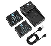 DSTE 2PCS DMW-BLC12 DMW-BLC12E batería y Cargador para Panasonic Lumix DMC-G5 DMC-G6 DMC-G7 DMC-GH2 DMC-FZ200 DMC-FZ1000
