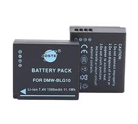 DSTE 2pcs DMW-BLG10 DMW-BLG10E Batería Compatible con Panasonic Lumix DMC-GF3, DMC-GF5, DMC-GF6, DMC-GX7, DMC-LX100, DMC-GX80, DMC-GX85