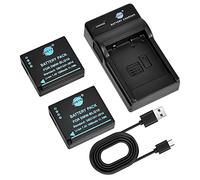DSTE 2PCS DMW-BLG10 DMW-BLG10E Batería y Cargador Compatible con Panasonic DMC-GF3, DMC-GF5, DMC-GF6, DMC-GX7