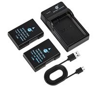 DSTE 2pcs EN-EL14 ENEL14 Batería y Cargador para Nikon Coolpix D5100, D5300, D5500, D3400, D5600, D3500, P7000, P7200, P7800