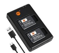 DSTE 2PCS EN-EL19 ENEL19 (1300mAh/3.7V) Batería Cargador Compatible para Nikon Coolpix S2600, S2700, S2750, S3200, S3300, S3400, S3500, S4200, S5200, S6400, S6500, S6600