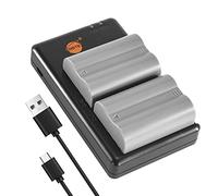 DSTE 2PCS EN-EL3E Batería & Cargador Compatible para Nikon D30, D50, D70, D90, D80, D100, D200, D300, D700