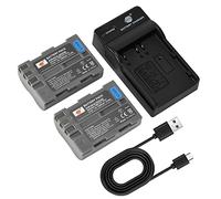 DSTE 2pcs EN-EL3E ENEL3E Batería y Cargador para Nikon D30, D50, D70, D70S, D90, D100, D200, D300, D300S, D700