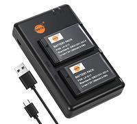 DSTE 2PCS LP-E17(1300mAh/7.2V) Batería Cargador Compatible para Canon EOS M6 Mark II M3 M5 77D 750D 760D 8000D 9000D Kiss X8i Rebel T6i T6s EOS Rebel SL3(EOS 250D / EOS Kiss X10) Digital SLR Cámaras