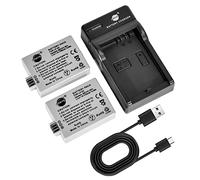 DSTE 2PCS LP-E5 Batería y Cargador para Canon 450D, 500D, 1000D, Kiss F, X2, X3, Rebel XS, XSi