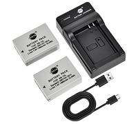 DSTE 2PCS NB-10L Batería y Cargador para Canon PowerShot G1 X, G3 X, G15, G16, SX40 HS, SX50 HS, SX60 HS