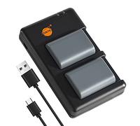DSTE 2PCS NB-2LH NB-2L (1900mAh/7.4V) Batería Cargador Compatible para Canon Optura 500,PowerShot G9, S40,VIXIA HF R100,HV40,DC320,EOS 350D,400D,Rebel XT,XTi,FV500,FVM20,BP-2L5,BP-2LH