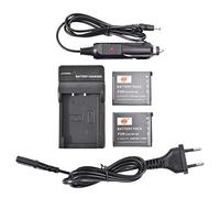 DSTE 2pcs NP-60 Batería + Viaje Cargador Compatible para Casio Exilim Zoom EX-Z19BK,EX-Z19GN,EX-Z19PK,EX-Z19SR,EX-Z20,EX-Z85VP,EX-Z85