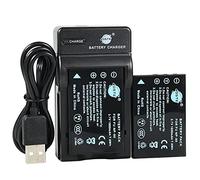 DSTE 2PCS NP-60 Batería y Cargador Compatible con Fujifilm FinePix 50i 601 F401 Zoom F410 Zoom F601 Zoom M603 Zoom