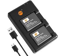 DSTE 2PCS NP-BG1 NP-FG1 (1750mAh/3.7V) Batería Cargador Compatible para Sony DSC-HX7V DSC-T20 DSC-T100 DSC-W35 DSC-W50 DSC-W70 DSC-W80 DSC-W90 DSC-W100 DSC-W120