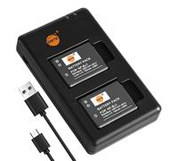 DSTE 2PCS NP-BJ1 Batería & Cargador Compatible para Sony RX0, RX0 II