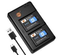 DSTE 2PCS NP-BN1 (1500mAh/3.7V) Batería Cargador Compatible para Sony DSC-QX100, DSC-T99, DSC-T110, DSC-TF1, DSC-TX5, DSC-TX7, DSC-TX9, DSC-TX10, DSC-TX20, DSC-TX30