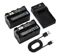 DSTE 2PCS NP-F750 NP-F730 Batería y Cargador Compatible con Sony CCD-TR710, CCD-TR713E, CCD-TR716, CCD-TR717, CCD-TR717E, CCD-TR718, CCD-TR718E, CCD-SC65, CCD-SC7