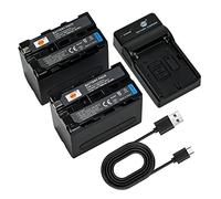 DSTE 2PCS NP-F970 NP-F950 Batería y Cargador para cámaras Sony CCD-TR500, CCD-TR511E, CCD-TR512E, CCD-TR515E, CCD-TR516, CCD-TR516E, CCD-TR517, CCD-TR555, CCD-TR57