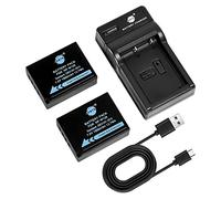 DSTE 2pcs NP-W126 NP-W126s Batería y Cargador para cámara Fujifilm X-A1, X-E1, X-E2, X-M1, X-Pro1, HS30EXR, HS33EXR, HS50EXR