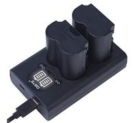DSTE 2pcs NP-W235 Batería de repuesto + Cargador USB dual con pantalla LCD Compatible con cámara digital Fuji XT4 X-H2 X-H2S