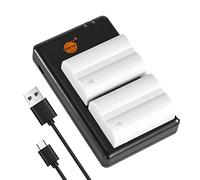 DSTE 2PCS PS-BLM5 BLM-5 BLM5 (2500mAh/7.4V) Batería Cargador Compatible para Olympus E1, E5, E3, E300, E330, E500, E510, E520, C-8080, C-7070, C-5060