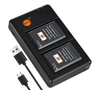 DSTE 2pcs Recargable EN-EL23 ENEL23 Batería + USB Dual Cargador Compatible para Nikon Coolpix P600 S810c P900S Digital Cámara