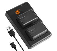 DSTE 2PCS VW-VBT190 (2300mAh/3.7V) Batería Cargador Compatible para Panasonic HC-V260,HC-V270,HC-V380,HC-V510,HC-V520,HC-V530,HC-V550,HC-V710,HC-V720