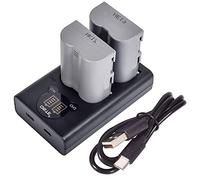 DSTE 2X EN-EL3E Recambio Batería + Dual USB Charger con Pantalla LCD Compatible con en-EL3 y Nikon D30, D50, D70, D70S, D90, D80, D100, D200, D300, D300S, D700 Digital SLR Cámara