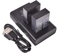 DSTE 2X LP-E17 Repuesto Batería + Cargador USB Dual con Pantalla LCD Compatible para Canon R10, EOS M3, M5, 77D, 750D, 760, 8000D, 9000D, Kiss X8i, Rebel T6i, Rebel T6s Digital SLR Cámara