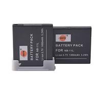 DSTE® 2X NB-11L Li-Ion Batería para Canon PowerShot A2300 IS, A2400 IS, A2500, A2600, A3400 IS, A3500 IS, A4000 IS, ELPH 110 HS, ELPH 115 HS, ELPH 130 HS, ELPH 320 HS, ELPH 340 HS