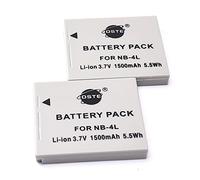 DSTE® 2x NB-4L Li-ion Batería para Canon PowerShot SD40, SD30, SD200, SD300, SD400, SD430, SD450, SD600, SD630, SD750, SD780 IS, SD940 IS, SD960 IS, SD1000, SD1100 IS, SD1100 IS, SD1400 IS, TX1, ELPH 100 HS, 300 HS, 310 HS, 330 HS, VIXIA mini