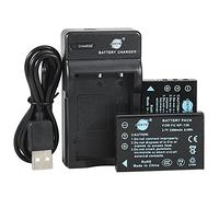 DSTE NP-120 Juego de 2 baterías de Ion de Litio y Cargador Micro USB Compatible con cámara Fujifilm FinePix 603 F10 F11 M603 F10 Zoom F11 Zoom M603 Zoom