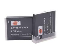 DSTE - Batería de ion de litio NB-6L compatible con Canon PowerShot SX510 HS, SX600 HS, D10, D20, ELPH 500 HS, S90, S95, S120, SD770 IS, SD980 IS, IXUS 105 IS, IXUS 200 IS, IXUS 21 0 IS Cámara como