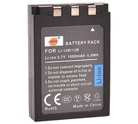 DSTE - Batería de repuesto compatible con Olympus LI-10B LI-12B C-50 C-60 C-70 C-5000 C-7000 D-590 X-1 X-2 X-3 X-500 FE-200 IR-500 Stylus 300 400 410 500 600 800 00 81 0 1000 cámara