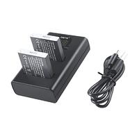 DSTE - Batería de repuesto NB-6L NB-6LH + cargador doble USB con pantalla LCD compatible con Canon PowerShot X500, SD3500, SD4000, is SX275, SX510, SX600, SX610, SX710, HS D10, D20, ELPH 500 HS