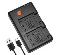 DSTE BCTRX BC-TRX Dual Quick Cargador Compatible para NP-BG1,NP-FG1,NP-BD1,NP-FD1,NP-FT1,NP-FE1,NP-FR1,DSC-W50, DSC-W55, DSC-W70, DSC-W80, DSC-W90, DSC-W100, DSC-W120