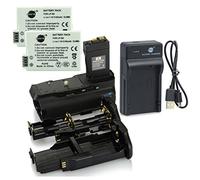 DSTE BG-E8 Battery Grip + 2X LP-E8 Battery + USB Charger Compatible with Canon EOS 550D 600D 650D 700D Rebel T2i T3i T4i T5i