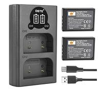 DSTE BLX-1 Recargable Batería (Paquete de 2) y Cargador USB Dual LED Inteligente Compatible con cámara Olympus OM-1 OM1