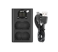 DSTE BP-511 BP511 BP511A BP-511A CB-5L - Cargador USB dual con pantalla LCD compatible con Canon EOS 10D,20Da,300D,30D,40D - Alimentación mediante cable USB de tipo C a USB A 2.0