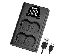 DSTE BP-511 Cargador rápido Dual USB con Pantalla LCD Compatible con Canon EOS 10D 20D 300D 30D 40D 50D D30 D60 PowerShot G1 G2 G3 G5 G6