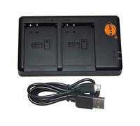 DSTE - Cargador de batería doble USB compatible con Olympus BLN-1, BLN1, EM5 como BCN-1, alimentación a través de cable de carga micro USB a USB-A 2.0