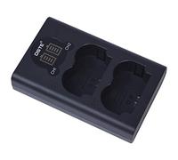 DSTE - Cargador USB dual con pantalla LCD compatible con batería Fuji NP-W235, NPW235, alimentación mediante cable USB tipo C a conector USB A 2.0