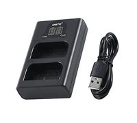 DSTE - Cargador USB dual con pantalla LCD compatible con Olympus BLX-1 BLX1 y OM SYSTEM HLD-10 OM-1 SBCX-1
