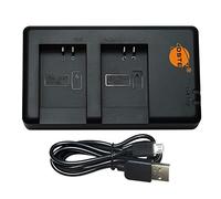 DSTE CB-2LH - Cargador USB Dual Compatible con Canon NB-13L NB 13L como CB-2LG - Alimentación a través de Micro USB a USB A 2.0