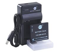 DSTE DMW-BCK7 Li-ion Batería Traje y cargador micro USB para DMC-FH2 DMC-FH4 DMC-FH5 DMC-FH6 DMC-FH7 DMC-FH8 DMC-FH25 DMC-FH27 DMC-FP5 DMC-FP7 DMC-FS16 DMC-FS18 DMC-FS22 DMC-FS28 DMC-FS35 DMC-FS37 DMC-FS40
