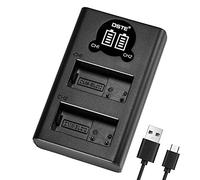 DSTE DMW-BLC12 - Cargador rápido dual USB con pantalla LCD compatible con Panasonic DMW-BLC12e, DMW-BTC12, BP-DC12, Lumix DMC-G7, DMC-FZ200, DMC-FZ200GK, DMC-FZ1000