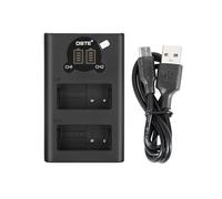 DSTE DMW-BLC12 DMW-BLC12e - Cargador USB dual con pantalla LCD compatible con Panasonic DMW-BLC12PP BP-DC12 BP-DC12U BP-DC12E - Alimentación mediante cable USB tipo C a USB A 2.0 macho