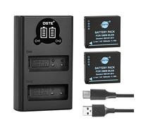DSTE DMW-BLE9 Batería Recargable (Paquete de 2) y Cargador USB Dual LED Inteligente compatibles con Panasonic DMW-BLE9E, DMW-BLG10, DMC-GF3, DMC-GF5, DMC-GF6, DMC-GX7, DMC-GX85, DMC-ZS60, DMC-LX100